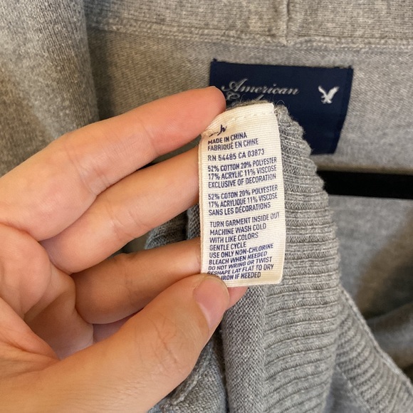 Gray Long Sleeved American Eagle Cardigan - S - Picture 4 of 4